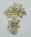 Faceted Crystal and Pearl Charm Brooch