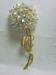 Large Crystal Glass Beaded Flower Brooch