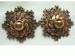 Copper Flower Layered Clip Earrings
