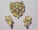 Vintage Jonquil/Amber Rhinestone Set
