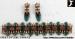 Copper Enamel Bracelet Set: Vintage Copper Enamel Bracelet