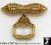 Fob Pin: Vintage Filigree Crystal Drop Brooch, Fob Brooch