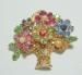 Vintage Rhinestone Flower Basket
