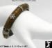 Hinged Cuff Bracelet: Brown Enamel Rhinestone Hinged Bangle