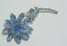 Juliana Style Blue Rhinestone Flower Brooch