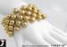 Bracelet: Wide Bubble Mesh Gold Tone Bracelet, Wide Bracelet
