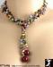 Pearl Lariat: Multicolored Long Pearl Lariat Onyx Necklace