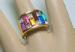 Goldtone  Multi Rhinestone Ring
