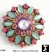 Brooch: Simulated Moonstone Dentelle Rhinestone Brooch Pin