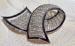 Rhinestone and Black Enamel Ribbon Brooch - Deco !