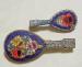 Pair of Vintage Mosaic Mandolin Pins