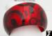 Bangle Bracelet: Red Lucite Art Deco Design Bangle Bracelet