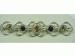 Signed Sarah Coventry Topaz/ Black Flower Rhinestone Brooch