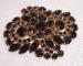 Elegant Black Rhinestone Brooch