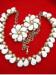 Summer White & Faux Pearls Vintage Necklace & Earrings Set