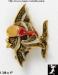 Damascene Toledoware Fish Pin: Spanish Toledoware Fish