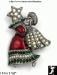 Christmas Angel Pin: Vintage Christmas Angel Brooch Pin