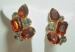 Large Fabulous Amber and Black Diamond Earrings