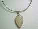 Fabulous Cloudy Quartz Teardrop Pendant Necklace