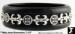 Bangle Bracelet: Black Plastic Fleur D'Lis Bangle Bracelet