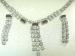 Dainty Red & Clear Rhinestone Necklace & Pierced Earring Set