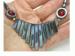 Modern Deco Style Hematite & Red Bead Necklace
