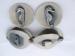 Set Silver Tone Bracelet & Clip on Earrings Sea Horse- Fish