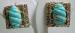 Turquoise Art Glass Earrings