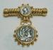 Elegant Coin Charm Brooch