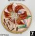 Mirror Compact: Floral Tiger Lily Enamel Purse Mirror