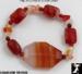 Stretch Bracelet: Carnelian Dyed Onyx Stretch Bracelet