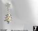 Christmas Tree Earrings: Rhinestone Christmas Earrings 2Tone