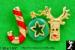Christmas Pin: Christmas Reindeer Ornament Candy Candy Cane
