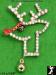 Christmas Reindeer Pin: Christmas Rudolph Jingle Bell Pin GT
