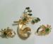 Lovely Retro Floral Set with Rhinestones