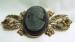 Black Glass Cameo Brooch