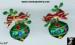 Christmas Ornament Earrings: Blue Christmas Ornament Earring