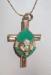 Vintage Pearl and Rhinestone Decorative Cross Necklace