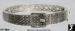Marcasite Bangle: Sterling Marcasite Buckle Hinged Bracelet