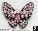 Buttterfly Pin: Pink Rhinestone Butterfly Pin Brooch Jewelry