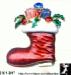 Christmas Boot Pin: Santa's Christmas Boot Brooch Pin