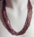 Elegant Multi Strand Bronze Beaded Necklace