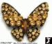 Buttterfly Pin: Topaz Rhinestone Butterfly Brooch Jewelry