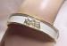 Vintage Trifari White Oriental Style Bangle Bracelet