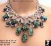 Huge Rhinestone Necklace Set: Sim. Black Opal Necklace Set