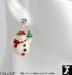 Christmas Snowman Earrings: Rhinestone Snowman Earrings