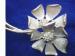 Pretty Silver Tone & Rhinestone Flower Brooch/Pin