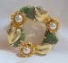 Jade and Pearl Brooch