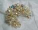 Sparkling Vintage Crystals and Pearls Brooch