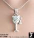 Champagne Necklace: Rhinestone Champagne Glass Necklace